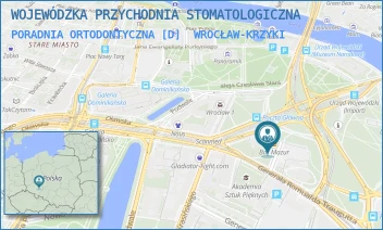 PORADNIA ORTODONTYCZNA [D] - WOJEWÓDZKA PRZYCHODNIA STOMATOLOGICZNA - UL. DOBRZYŃSKA 21/23,  WROCŁAW-KRZYKI