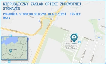 PORADNIA STOMATOLOGICZNA DLA DZIECI - NIEPUBLICZNY ZAKŁAD OPIEKI ZDROWOTNEJ STOMAVIS - UL. SZKOLNA 2,  TYNIEC MAŁY