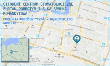 PORADNIA ORTODONTYCZNA - DĄBROWSKIEGO - CITODENT CENTRUM STOMATOLOGICZNE FURTAK-POBROTYN I S-KA SPÓŁKA KOMANDYTOWA - UL. GEN. JANA HENRYKA DĄBROWSKIEGO 40/133,  WROCŁAW