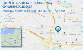 PORADNIA STOMATOLOGICZNA DLA DZIECI - LUX MED - SPÓŁKA Z OGRANICZONĄ ODPOWIEDZIALNOŚCIĄ - UL. STANISŁAWA JABŁOŃSKIEGO 2/4,  RZESZÓW
