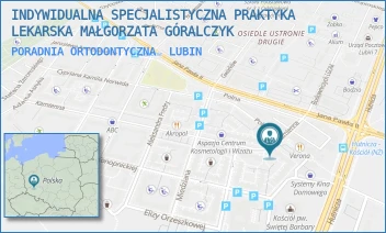 PORADNIA ORTODONTYCZNA - INDYWIDUALNA SPECJALISTYCZNA PRAKTYKA LEKARSKA MAŁGORZATA GÓRALCZYK - UL. KAMIENNA 1A,  LUBIN