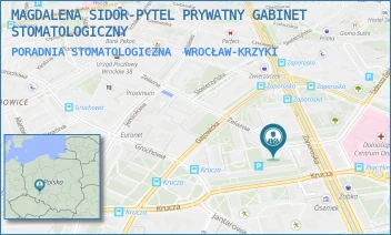 PORADNIA STOMATOLOGICZNA - MAGDALENA SIDOR-PYTEL PRYWATNY GABINET STOMATOLOGICZNY - UL. PL HIRSZFELDA 1,  WROCŁAW-KRZYKI