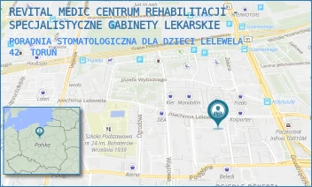 PORADNIA STOMATOLOGICZNA DLA DZIECI LELEWELA 42 - REVITAL MEDIC CENTRUM REHABILITACJI - SPECJALISTYCZNE GABINETY LEKARSKIE - JOACHIMA LELEWELA 42,  TORUŃ
