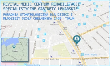 PORADNIA STOMATOLOGICZNA DLA DZIECI I MŁODZIEŻY SZOSA CHEŁMIŃSKA 146B - REVITAL MEDIC CENTRUM REHABILITACJI - SPECJALISTYCZNE GABINETY LEKARSKIE - SZOSA CHEŁMIŃSKA 146B,  TORUŃ