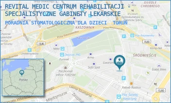 PORADNIA STOMATOLOGICZNA DLA DZIECI - REVITAL MEDIC CENTRUM REHABILITACJI - SPECJALISTYCZNE GABINETY LEKARSKIE - INŻ. ARCH. KAZIMIERZA GREGORKIEWICZA 3,  TORUŃ