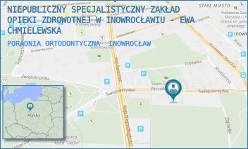PORADNIA ORTODONTYCZNA - NIEPUBLICZNY SPECJALISTYCZNY ZAKŁAD OPIEKI ZDROWOTNEJ W INOWROCŁAWIU - EWA CHMIELEWSKA - ŚWIĘTOKRZYSKA 53/12,  INOWROCŁAW