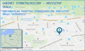 INDYWIDUALNA PRAKTYKA STOMATLOGICZNA KRZYSZTOF SKAŁA - GABINET STOMATOLOGICZNY - KRZYSZTOF SKAŁA - GEN. AUGUSTA EMILA FIELDORFA "NILA" 13,  BYDGOSZCZ