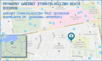 GABINET STOMATOLOGICZNY PRZY TECHNIKUM BUDOWLANYM IM. GAGARINA - PRYWATNY GABINET STOMATOLOGICZNY BEATA BIEDROŃ - PESTALOZZIEGO 18,  BYDGOSZCZ