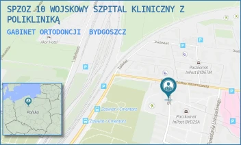 GABINET ORTODONCJI - SPZOZ 10 WOJSKOWY SZPITAL KLINICZNY Z POLIKLINIKĄ - POWSTAŃCÓW WARSZAWY 5,  BYDGOSZCZ