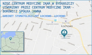 GABINET STOMATOLOGICZNY ŁOCHOWO - NZOZ CENTRUM MEDYCZNE IKAR W BYDGOSZCZY UTWORZONY PRZEZ CENTRUM MEDYCZNE IKAR - BOROWICZ SPÓŁKA JAWNA - WIERZBOWA 2,  ŁOCHOWO