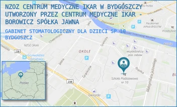 GABINET STOMATOLOGICZNY DLA DZIECI SP 10 - NZOZ CENTRUM MEDYCZNE IKAR W BYDGOSZCZY UTWORZONY PRZEZ CENTRUM MEDYCZNE IKAR - BOROWICZ SPÓŁKA JAWNA - ŚLĄSKA 7,  BYDGOSZCZ