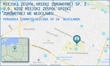 PORADNIA STOMATOLOGICZNA SP 20 - MIEJSKI ZESPÓŁ OPIEKI ZDROWOTNEJ SP. Z O.O. NZOZ MIEJSKI ZESPÓŁ OPIEKI ZDROWOTNEJ WE WŁOCŁAWKU - GAŁCZYNSKIEGO 9A,  WŁOCŁAWEK