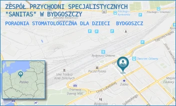 PORADNIA STOMATOLOGICZNA DLA DZIECI - ZESPÓŁ PRZYCHODNI SPECJALISTYCZNYCH "SANITAS" W BYDGOSZCZY - DWORCOWA 110,  BYDGOSZCZ