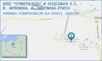 PORADNIA STOMATOLOGICZN DLA DZIECI - NZOZ "STOMATOLOGIA" W OSIĘCINACH S.C. - B. ANTKOWSKA, K. SKOTOWSKA-ŻYWICA - TRAUGUTTA 7,  OSIĘCINY