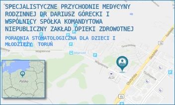 PORADNIA STOMATOLOGICZNA DLA DZIECI I MŁODZIEŻY - SPECJALISTYCZNE PRZYCHODNIE MEDYCYNY RODZINNEJ DR DARIUSZ GÓRECKI I WSPÓLNICY SPÓŁKA KOMANDYTOWA NIEPUBLICZNY ZAKŁAD OPIEKI ZDROWOTNEJ - 2/4,  TORUŃ