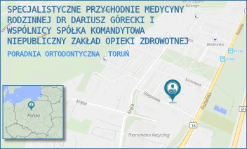 PORADNIA ORTODONTYCZNA - SPECJALISTYCZNE PRZYCHODNIE MEDYCYNY RODZINNEJ DR DARIUSZ GÓRECKI I WSPÓLNICY SPÓŁKA KOMANDYTOWA NIEPUBLICZNY ZAKŁAD OPIEKI ZDROWOTNEJ - PRZESMYK 2/4,  TORUŃ