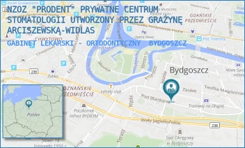 GABINET LEKARSKI - ORTODONTYCZNY - NZOZ "PRODENT" PRYWATNE CENTRUM STOMATOLOGII UTWORZONY PRZEZ GRAŻYNĘ ARCISZEWSKĄ-WIDLAS - DŁUGA 32,  BYDGOSZCZ