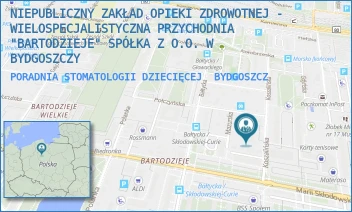 PORADNIA STOMATOLOGII DZIECIĘCEJ - NIEPUBLICZNY ZAKŁAD OPIEKI ZDROWOTNEJ - WIELOSPECJALISTYCZNA PRZYCHODNIA "BARTODZIEJE" SPÓŁKA Z O.O. W BYDGOSZCZY - KOSZALIŃSKA 7,  BYDGOSZCZ