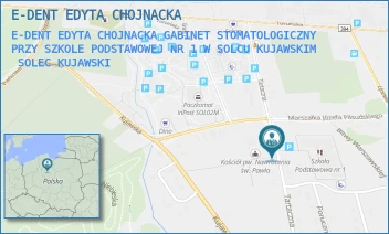 E-DENT EDYTA CHOJNACKA GABINET STOMATOLOGICZNY PRZY SZKOLE PODSTAWOWEJ NR 1 W SOLCU KUJAWSKIM - E-DENT EDYTA CHOJNACKA - TARTACZNA 25,  SOLEC KUJAWSKI