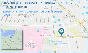 PORADNIA STOMATOLOGICZNA GABINET SZKOLNY - PRZYCHODNIE LEKARSKIE "HIPOKRATES" SP. Z O.O. W TORUNIU - ŻWIRKI I WIGURY 1,  TORUŃ