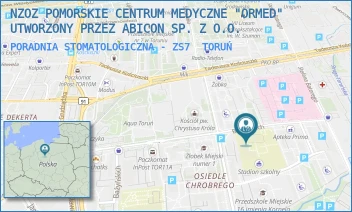 PORADNIA STOMATOLOGICZNA - ZS7 - NZOZ POMORSKIE CENTRUM MEDYCZNE "ORMED" UTWORZONY PRZEZ ABICON SP. Z O.O. - BAŻYŃSKICH 30/36,  TORUŃ