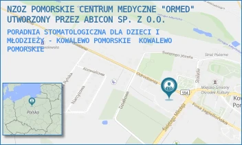 PORADNIA STOMATOLOGICZNA DLA DZIECI I MŁODZIEŻY - KOWALEWO POMORSKIE - NZOZ POMORSKIE CENTRUM MEDYCZNE "ORMED" UTWORZONY PRZEZ ABICON SP. Z O.O. - PLAC WOLNOŚCI 3 A,  KOWALEWO POMORSKIE
