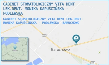 GABINET STOMATOLOGICZNY VITA DENT LEK.DENT. MONIKA KAPUŚCIŃSKA - PODLEWSKA - GABINET STOMATOLOGICZNY VITA DENT LEK.DENT. MONIKA KAPUŚCIŃSKA - PODLEWSKA - 19,  BARUCHOWO