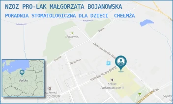 PORADNIA STOMATOLOGICZNA DLA DZIECI - NZOZ PRO-LAK MAŁGORZATA BOJANOWSKA - GEN. JÓZEFA HALLERA 21,  CHEŁMŻA