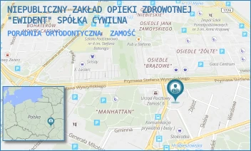 PORADNIA ORTODONTYCZNA - NIEPUBLICZNY ZAKŁAD OPIEKI ZDROWOTNEJ "EWIDENT" SPÓŁKA CYWILNA - WYSZYŃSKIEGO/52B,  ZAMOŚĆ
