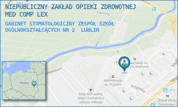 GABINET STOMATOLOGICZNY ZESPÓŁ SZKÓŁ OGÓLNOKSZTAŁCĄCYCH NR 2 - NIEPUBLICZNY ZAKŁAD OPIEKI ZDROWOTNEJ MED COMP LEX - PRZYJAŻNI 12,  LUBLIN