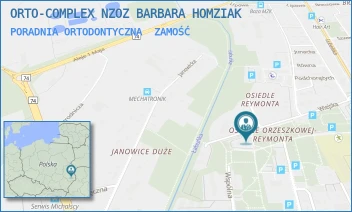 PORADNIA ORTODONTYCZNA - ORTO-COMPLEX NZOZ BARBARA HOMZIAK - WIEJSKA 17,  ZAMOŚĆ