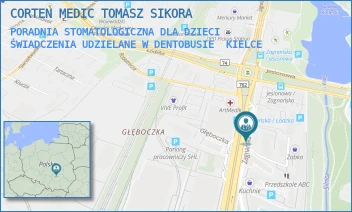 PORADNIA STOMATOLOGICZNA DLA DZIECI - ŚWIADCZENIA UDZIELANE W DENTOBUSIE - CORTEN MEDIC TOMASZ SIKORA - ZAGNAŃSKA 84B,  KIELCE