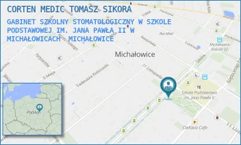 GABINET SZKOLNY STOMATOLOGICZNY W SZKOLE PODSTAWOWEJ IM. JANA PAWŁA II W MICHAŁOWICACH - CORTEN MEDIC TOMASZ SIKORA - SZKOLNA 15,  MICHAŁOWICE