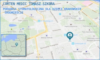 PORADNIA STOMATOLOGICZNA DLA DZIECI KRAKOWSKIE - CORTEN MEDIC TOMASZ SIKORA - KRAKOWSKIE PRZEDMIEŚCIE 24,  ŚRÓDMIEŚCIE