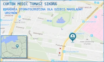 PORADNIA STOMATOLOGICZNA DLA DZIECI MAKOLĄGWY - CORTEN MEDIC TOMASZ SIKORA - MAKOLĄGWY 21/U-4,  URSYNÓW