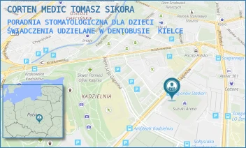 PORADNIA STOMATOLOGICZNA DLA DZIECI - ŚWIADCZENIA UDZIELANE W DENTOBUSIE - CORTEN MEDIC TOMASZ SIKORA - LEGIONÓW 3/7,  KIELCE