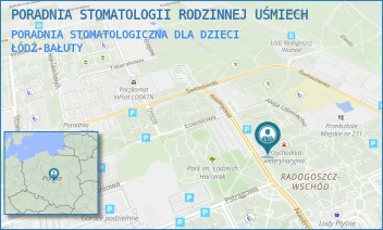 PORADNIA STOMATOLOGICZNA DLA DZIECI - PORADNIA STOMATOLOGII RODZINNEJ UŚMIECH - UL. NASTROJOWA 26 BL. 208 26/208,  ŁÓDŹ-BAŁUTY