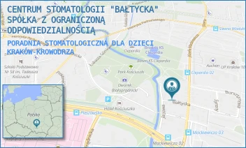 PORADNIA STOMATOLOGICZNA DLA DZIECI - CENTRUM STOMATOLOGII "BAŁTYCKA" SPÓŁKA Z OGRANICZONĄ ODPOWIEDZIALNOŚCIĄ - UL. BAŁTYCKA 3,  KRAKÓW-KROWODRZA
