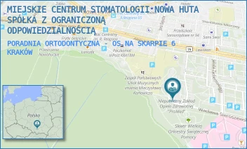 PORADNIA ORTODONTYCZNA - OS.NA SKARPIE 6 - MIEJSKIE CENTRUM STOMATOLOGII NOWA HUTA SPÓŁKA Z OGRANICZONĄ ODPOWIEDZIALNOŚCIĄ - UL. OS. NA SKARPIE 6,  KRAKÓW