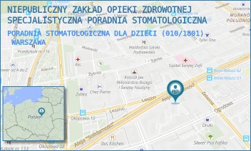 PORADNIA STOMATOLOGICZNA DLA DZIECI (010/1801) - NIEPUBLICZNY ZAKŁAD OPIEKI ZDROWOTNEJ SPECJALISTYCZNA PORADNIA STOMATOLOGICZNA - ALEJA SOLIDARNOŚCI 155/22,  WARSZAWA
