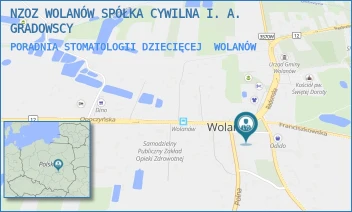 PORADNIA STOMATOLOGII DZIECIĘCEJ - NZOZ WOLANÓW SPÓŁKA CYWILNA I. A. GRADOWSCY - RYNEK 5, WOLANÓW