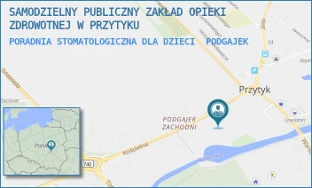 PORADNIA STOMATOLOGICZNA DLA DZIECI - SAMODZIELNY PUBLICZNY ZAKŁAD OPIEKI ZDROWOTNEJ W PRZYTYKU - KOŚCIELNA 15,  PODGAJEK
