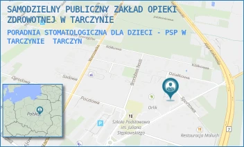 PORADNIA STOMATOLOGICZNA DLA DZIECI - PSP W TARCZYNIE - SAMODZIELNY PUBLICZNY ZAKŁAD OPIEKI ZDROWOTNEJ W TARCZYNIE - JULIANA STĘPKOWSKIEGO 17,  TARCZYN