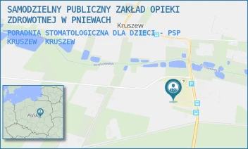 PORADNIA STOMATOLOGICZNA DLA DZIECI - PSP KRUSZEW - SAMODZIELNY PUBLICZNY ZAKŁAD OPIEKI ZDROWOTNEJ W PNIEWACH - 57A,  KRUSZEW