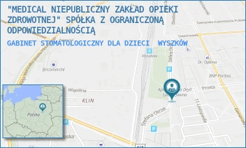 GABINET STOMATOLOGICZNY DLA DZIECI - "MEDICAL NIEPUBLICZNY ZAKŁAD OPIEKI ZDROWOTNEJ" SPÓŁKA Z OGRANICZONĄ ODPOWIEDZIALNOŚCIĄ - OKRZEI 79,  WYSZKÓW