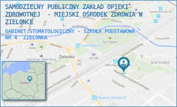 GABINET STOMATOLOGICZNY - SZKOŁA PODSTAWOWA NR 4 - MIEJSKA PRZYCHODNIA ZDROWIA SAMODZIELNY PUBLICZNY ZAKŁAD OPIEKI ZDROWOTNEJ W ZIELONCE - ŁUKASIŃSKIEGO 1/3,  ZIELONKA