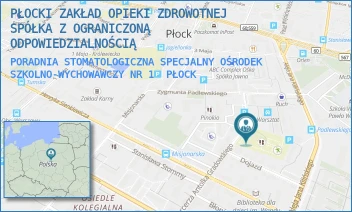 PORADNIA STOMATOLOGICZNA SPECJALNY OŚRODEK SZKOLNO-WYCHOWAWCZY NR 1 - PŁOCKI ZAKŁAD OPIEKI ZDROWOTNEJ SPÓŁKA Z OGRANICZONĄ ODPOWIEDZIALNOŚCIĄ - GRADOWSKIEGO 24, PŁOCK