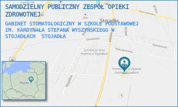 GABINET STOMATOLOGICZNY W SZKOLE PODSTAWOWEJ IM. KARDYNAŁA STEFANA WYSZYŃSKIEGO W STOJADŁACH - SAMODZIELNY PUBLICZNY ZESPÓŁ OPIEKI ZDROWOTNEJ - POŁUDNIOWA 20,  STOJADŁA