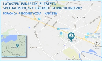 PORADNIA PEDODONTYCZNA - LATOSZEK-BANASIAK ELŻBIETA SPECJALISTYCZNY GABINET STOMATOLOGICZNY - RYNEK ZYGMUNTA STAREGO 3,  KARCZEW