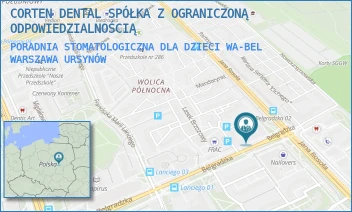 PORADNIA STOMATOLOGICZNA DLA DZIECI WA-BEL - CORTEN DENTAL SPÓŁKA Z OGRANICZONĄ ODPOWIEDZIALNOŚCIĄ - BELGRADZKA 4/U10,  WARSZAWA URSYNÓW